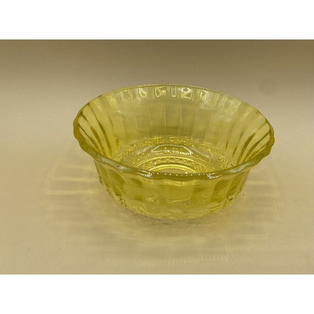 Yellow Berry Bowl 5” Anchor Hocking Neon Yellow